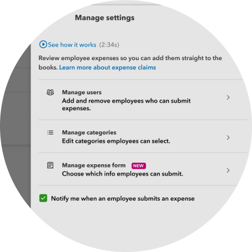 Watch a video explaining how to manage employee expenses in QuickBooks Online Advanced.